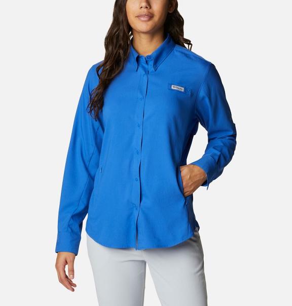 Columbia PFG Tamiami II Shirts Blue For Women's NZ1752 New Zealand